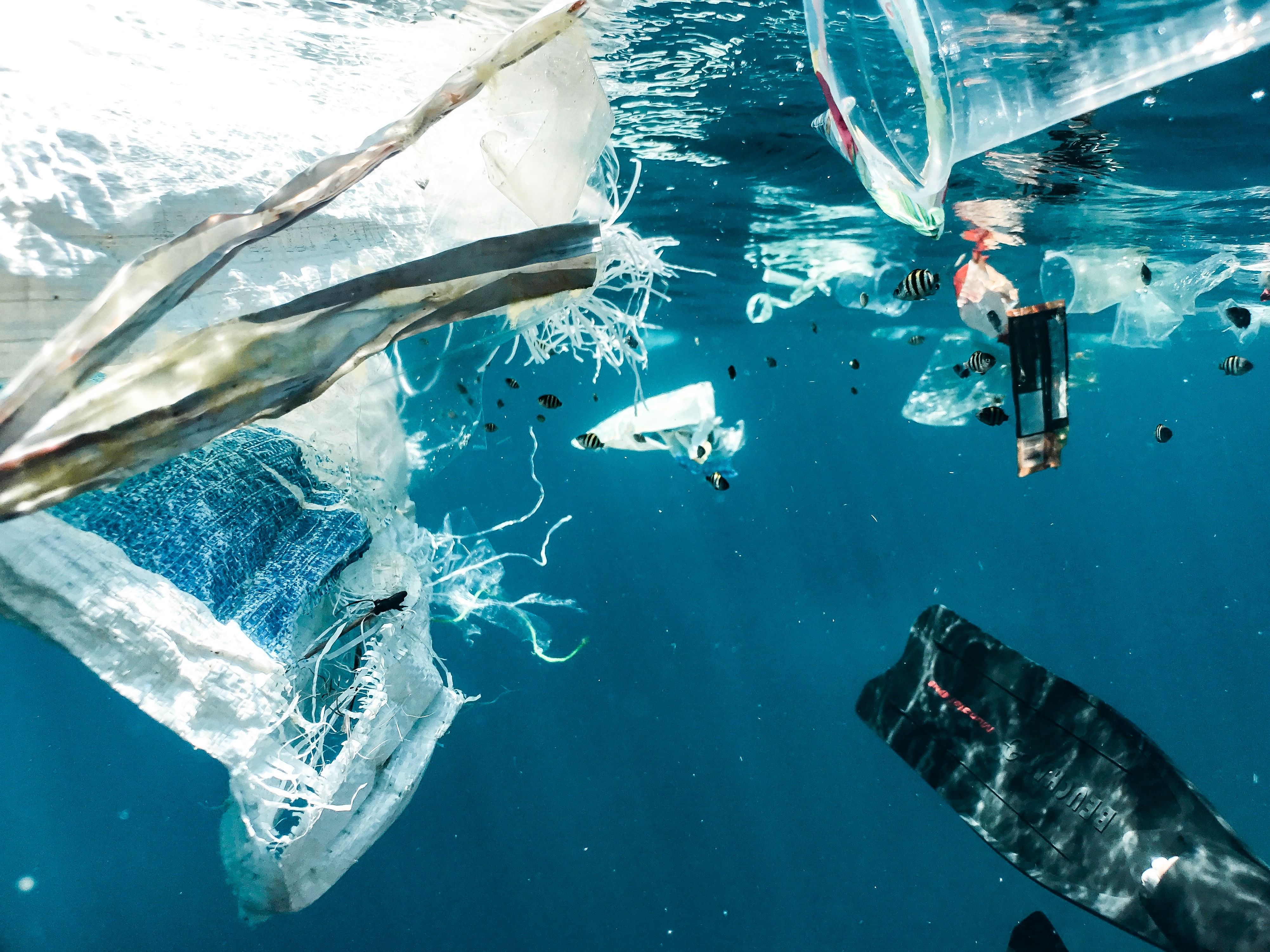 plastic blob in ocean